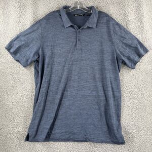 Travis Mathew Polo Shirt Mens XXL Blue Cotton Polyester Blend Polo Golf Preppy
